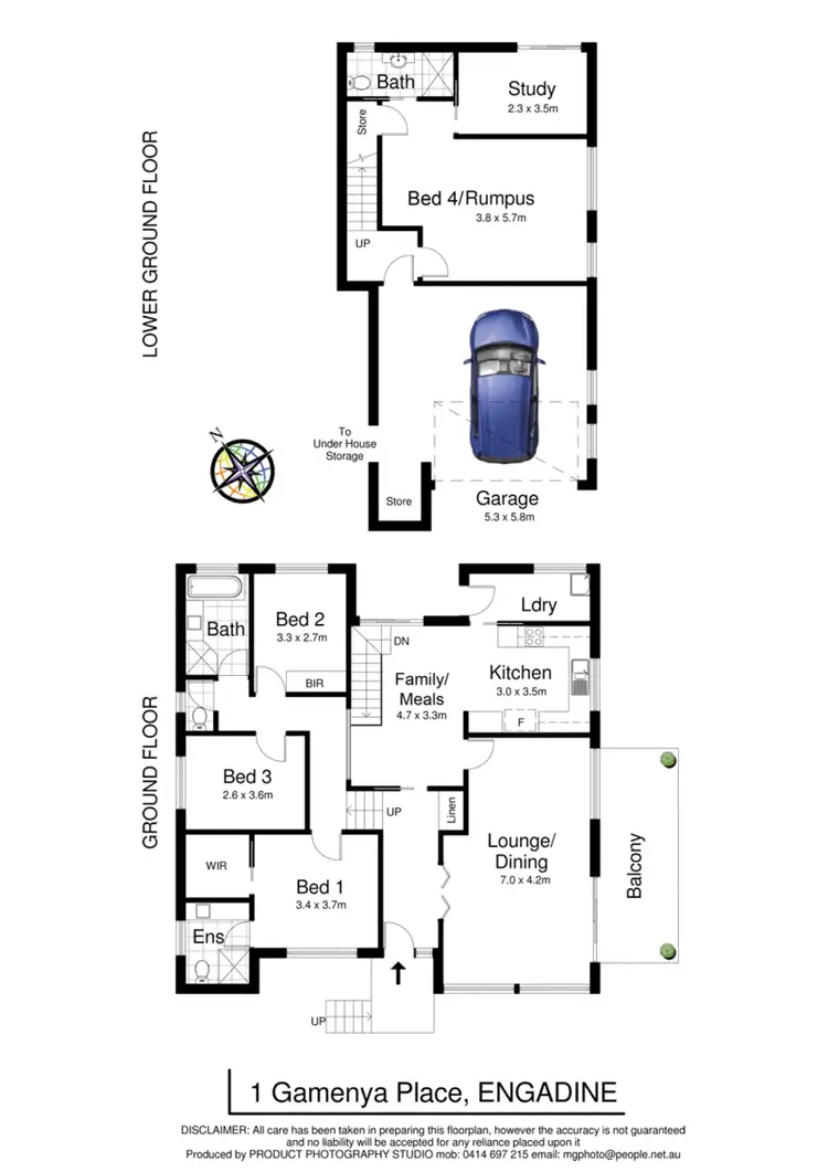 Floorplan of Homely house listing, 1 Gamenya Place, Engadine NSW 2233