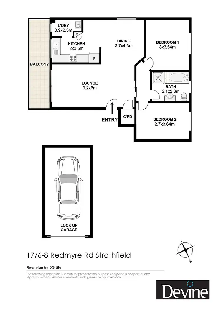 Floorplan of Homely apartment listing, 17/6-8 Redmyre Road, Strathfield NSW 2135