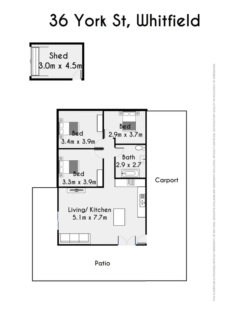 Floorplan of Homely house listing, 36 York St, Whitfield QLD 4870