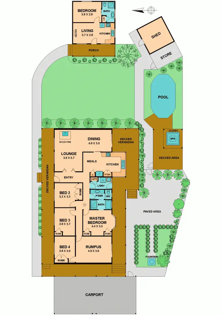 Floorplan of Homely house listing, 2 BADEN DRV, Heathcote Junction VIC 3758