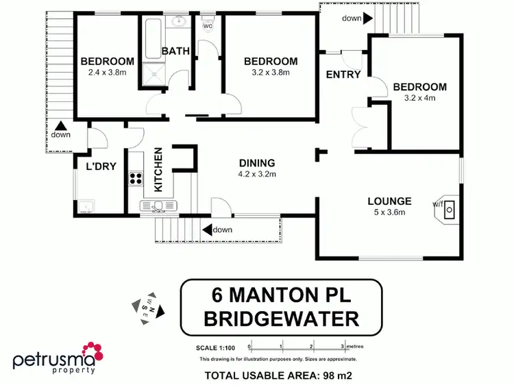 Floorplan of Homely house listing, 6 Manton Place, Bridgewater TAS 7030