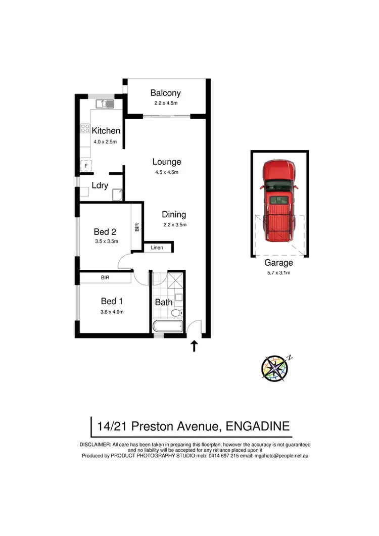 Floorplan of Homely unit listing, 14/21 Preston Avenue, Engadine NSW 2233