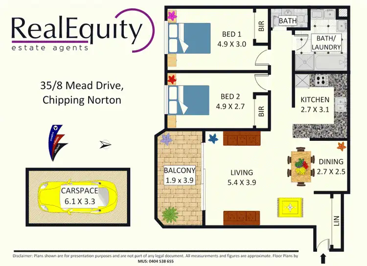 Floorplan of Homely unit listing, 35/8 Mead Drive, Chipping Norton NSW 2170