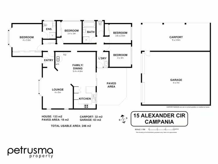 Floorplan of Homely house listing, 15 Alexander Circle, Campania TAS 7026