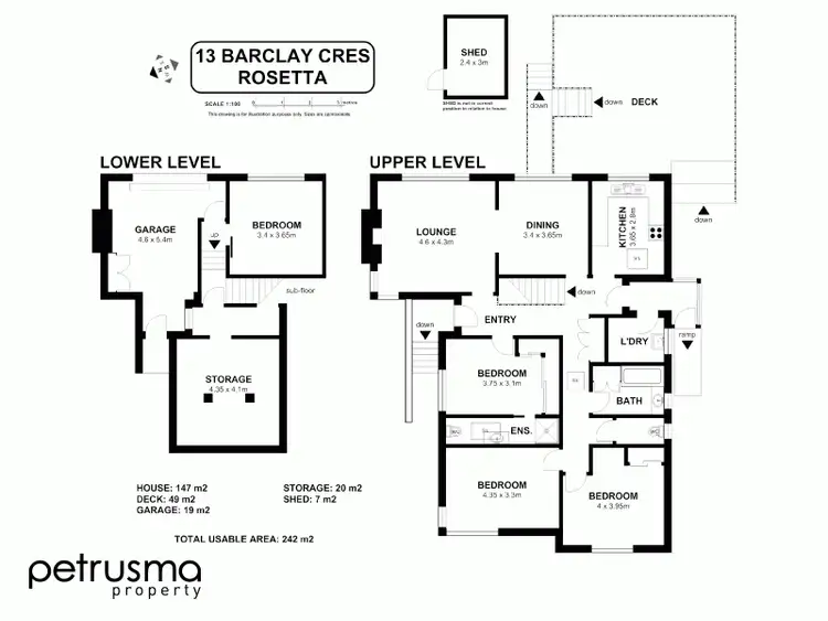 Floorplan of Homely house listing, 13 Barclay Crescent, Rosetta TAS 7010