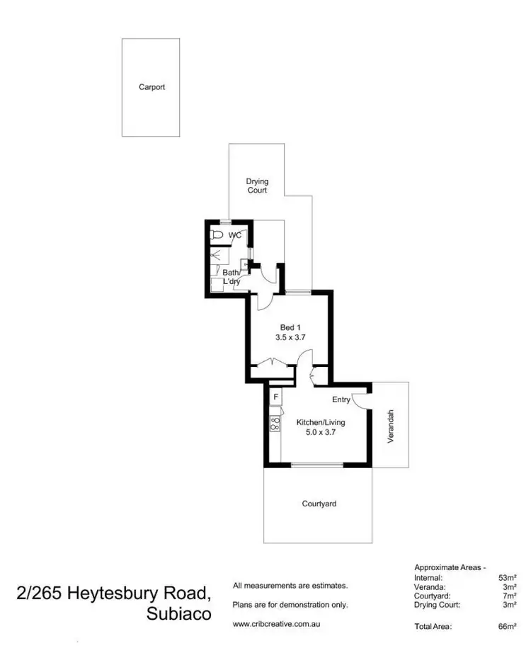 Floorplan of Homely unit listing, 2/265 Heytesbury Road, Subiaco WA 6008