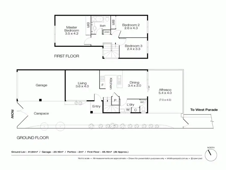 Floorplan of Homely townhouse listing, 35A West  Parade, Perth WA 6000
