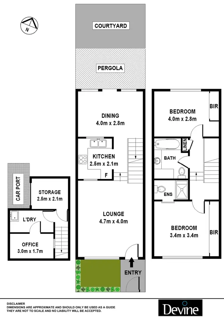 Floorplan of Homely townhouse listing, 13/3-5 Concord Avenue, Concord West NSW 2138