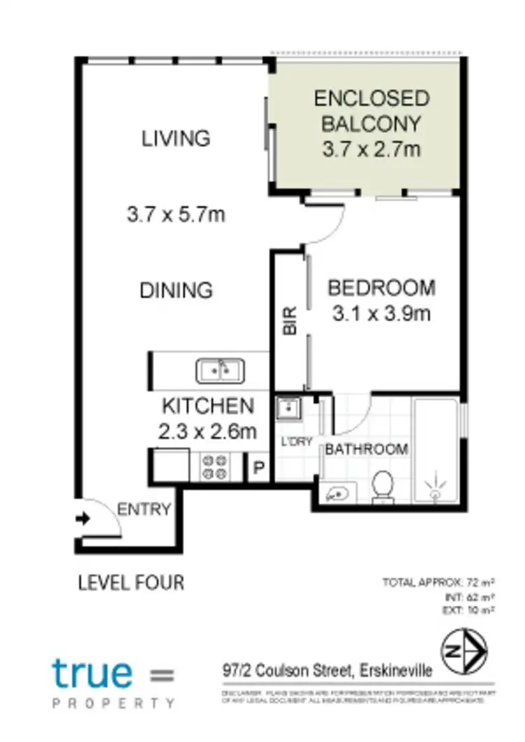Floorplan of Homely apartment listing, 97/2 Coulson Street, Erskineville NSW 2043