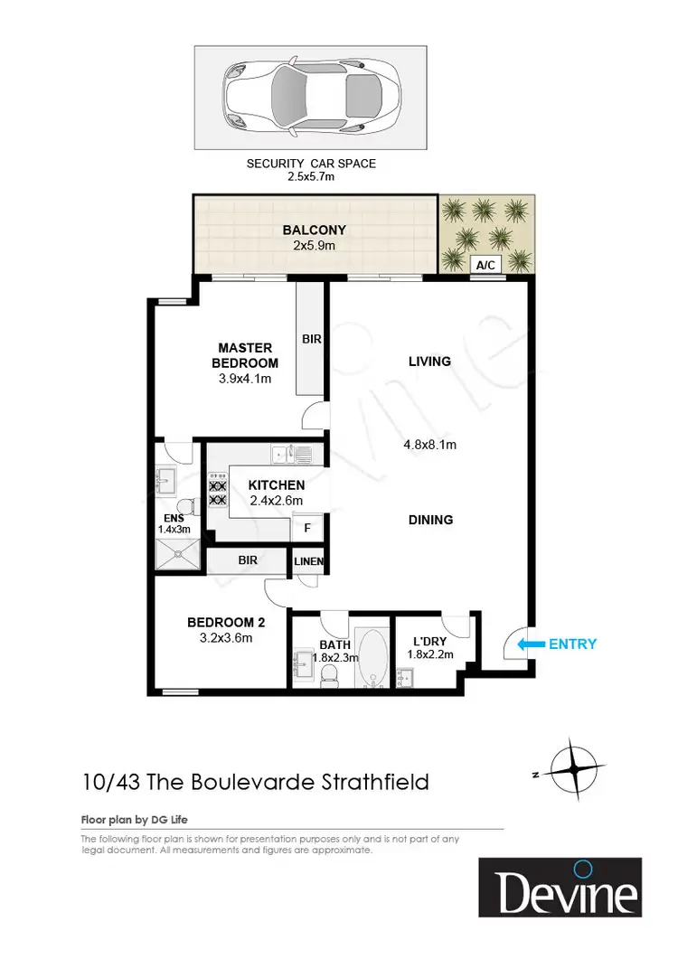 Floorplan of Homely apartment listing, 10/43 The Boulevarde, Strathfield NSW 2135