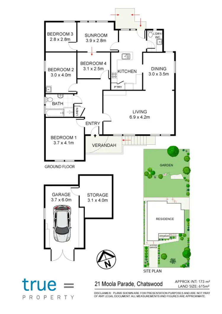 Floorplan of Homely house listing, 21 Moola Parade, Chatswood NSW 2067