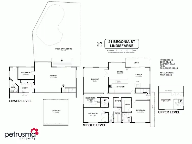 Floorplan of Homely house listing, 21 Begonia Street, Lindisfarne TAS 7015