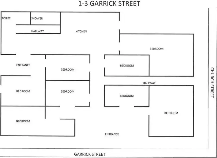Floorplan of Homely house listing, 1-3 Garrick Street, West End QLD 4810