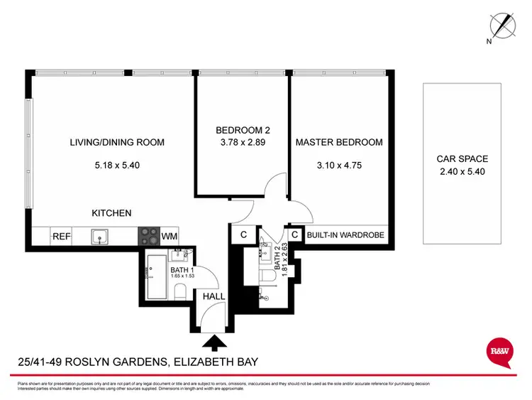 Floorplan of Homely apartment listing, 25/41-49 Roslyn Gardens, Elizabeth Bay NSW 2011