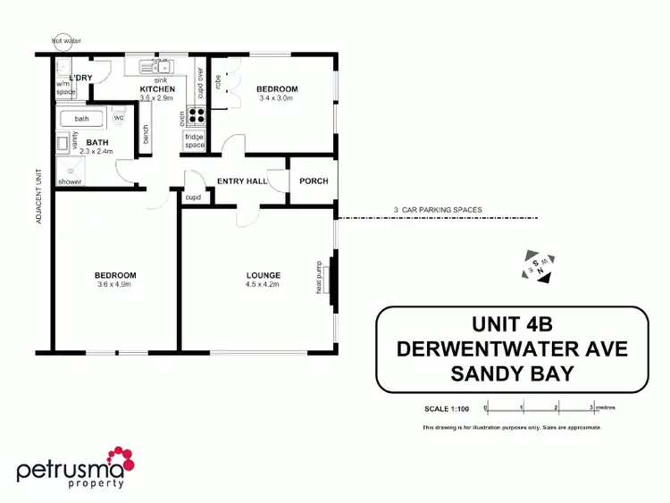 Floorplan of Homely house listing, 4B Derwentwater Avenue, Sandy Bay TAS 7005