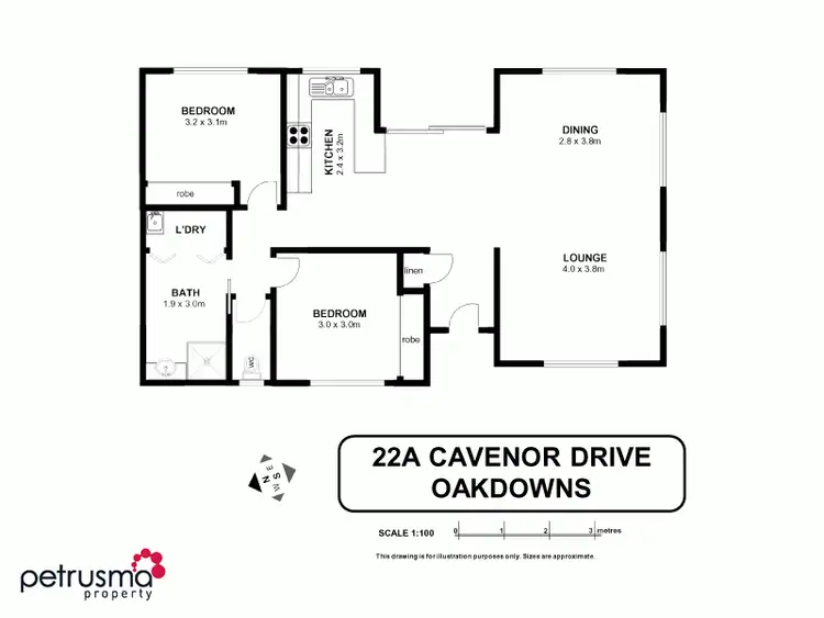 Floorplan of Homely house listing, 22A Cavenor Drive, Oakdowns TAS 7019