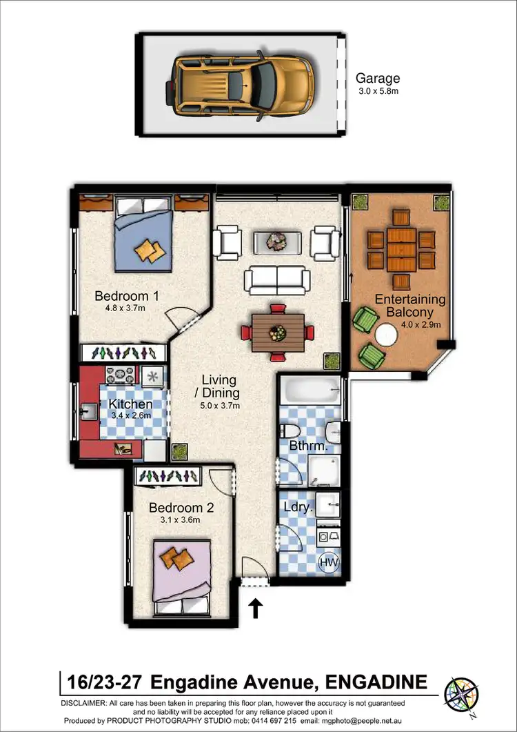 Floorplan of Homely unit listing, 16/23-27 Engadine Avenue, Engadine NSW 2233