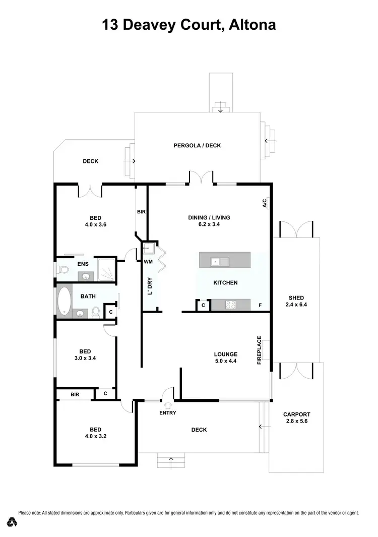 Floorplan of Homely house listing, 13 Deavey Court, Altona VIC 3018
