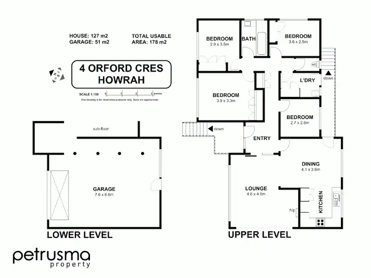 Floorplan of Homely house listing, 4 Orford Crescent, Howrah TAS 7018