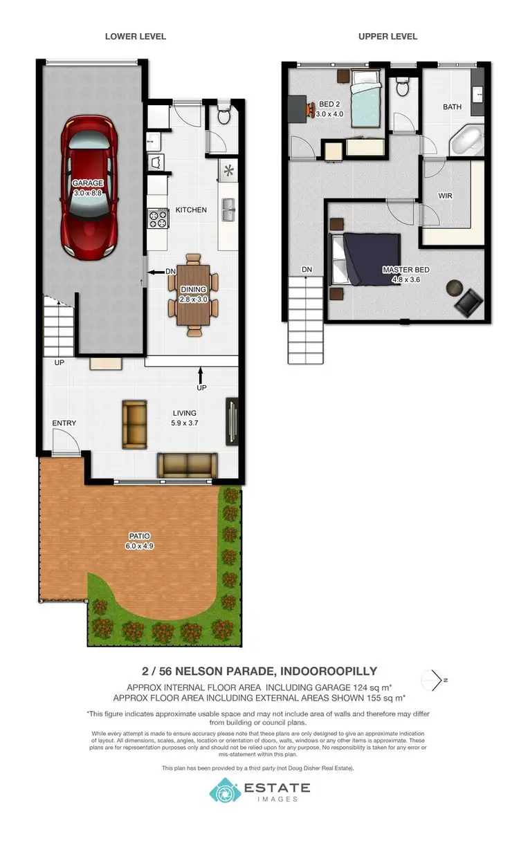 Floorplan of Homely townhouse listing, 2/56 Nelson Parade, Indooroopilly QLD 4068