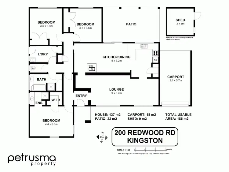 Floorplan of Homely house listing, 200 Redwood Road, Kingston TAS 7050