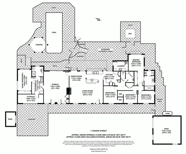 Floorplan of Homely house listing, 1 Yarawa Street, Kenmore QLD 4069