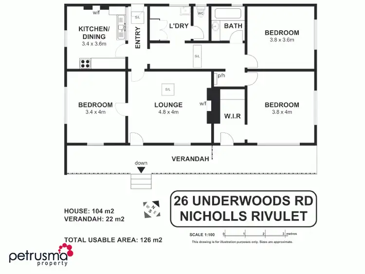 Floorplan of Homely house listing, 26 Underwoods Road, Nicholls Rivulet TAS 7112