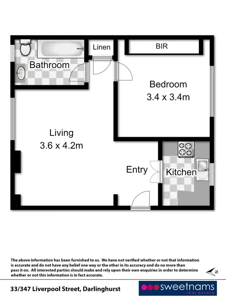 Floorplan of Homely unit listing, 33/347 Liverpool Street, Darlinghurst NSW 2010