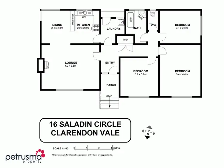 Floorplan of Homely house listing, 16 Saladin Circle, Clarendon Vale TAS 7019
