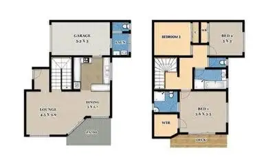Floorplan of Homely semi-detached listing, 1/12 Leyte Avenue, Palm Beach QLD 4221