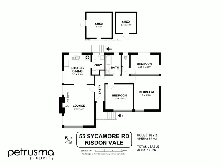 Floorplan of Homely house listing, 55 Sycamore Road, Risdon Vale TAS 7016