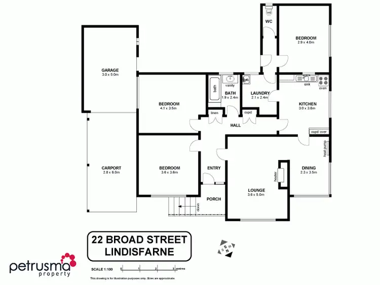 Floorplan of Homely house listing, 22 Broad Street, Lindisfarne TAS 7015