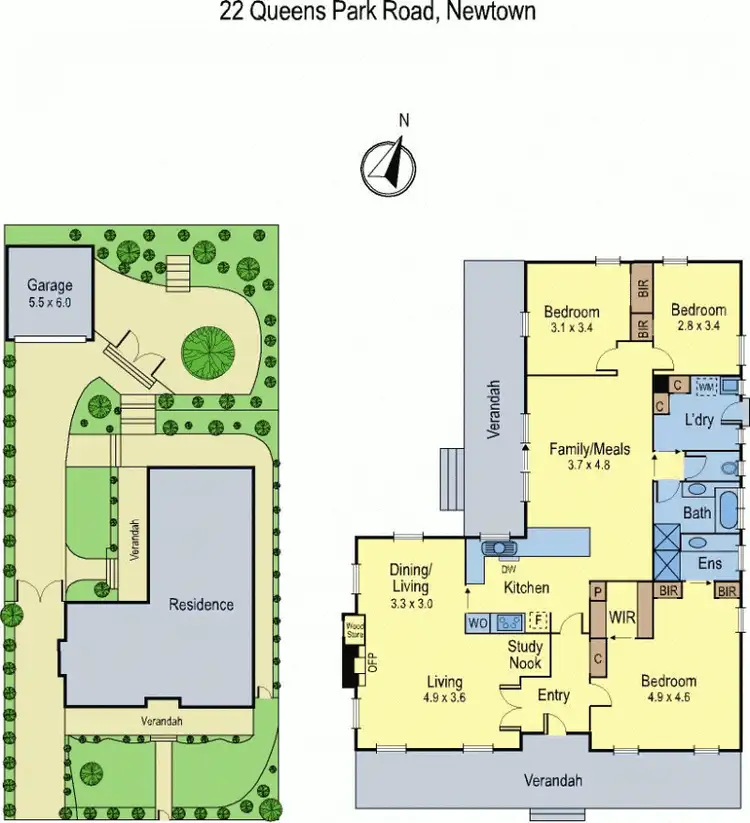 Floorplan of Homely house listing, 22 Queens Park Road, Newtown VIC 3220