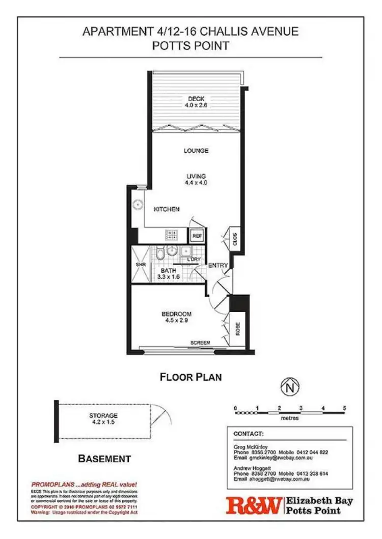 Floorplan of Homely apartment listing, 4/12-16 Challis Avenue, Potts Point NSW 2011