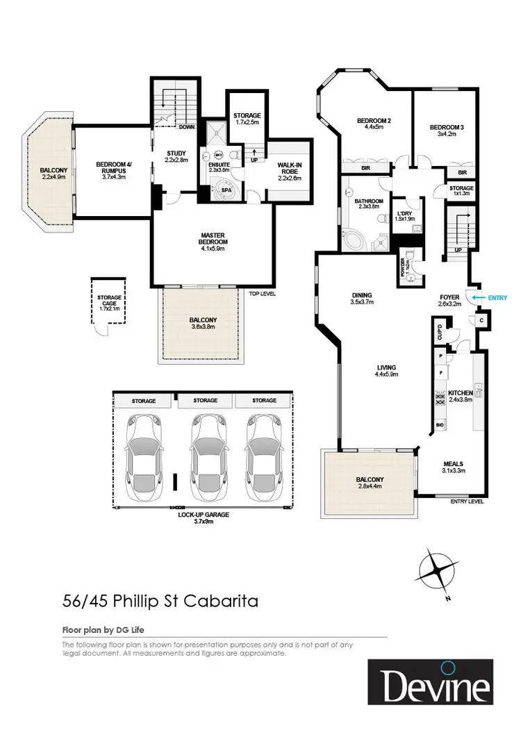 Floorplan of Homely apartment listing, 56/45 Phillips Street, Cabarita NSW 2137