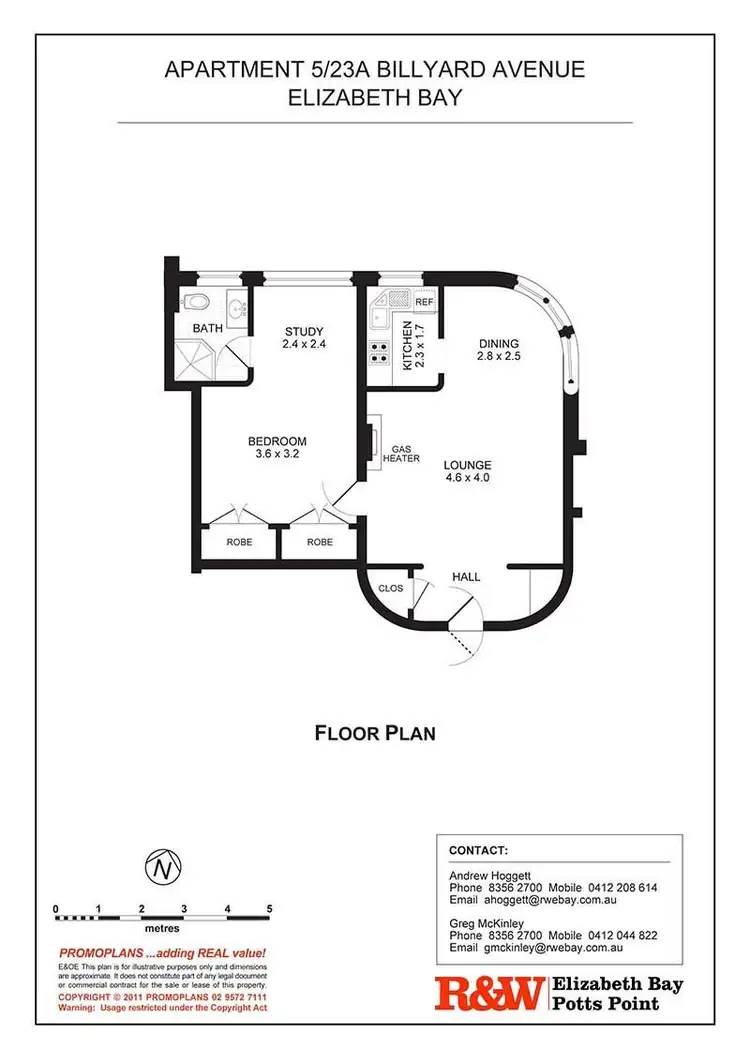 Floorplan of Homely apartment listing, 5/23A Billyard Avenue, Elizabeth Bay NSW 2011