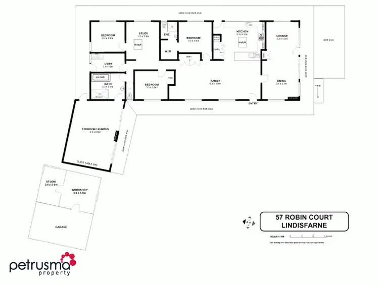 Floorplan of Homely house listing, 57 Robin Court, Lindisfarne TAS 7015