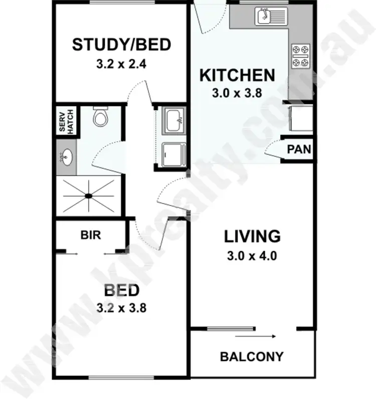 Floorplan of Homely apartment listing, 8/28 Carrington Street, Inglewood WA 6052