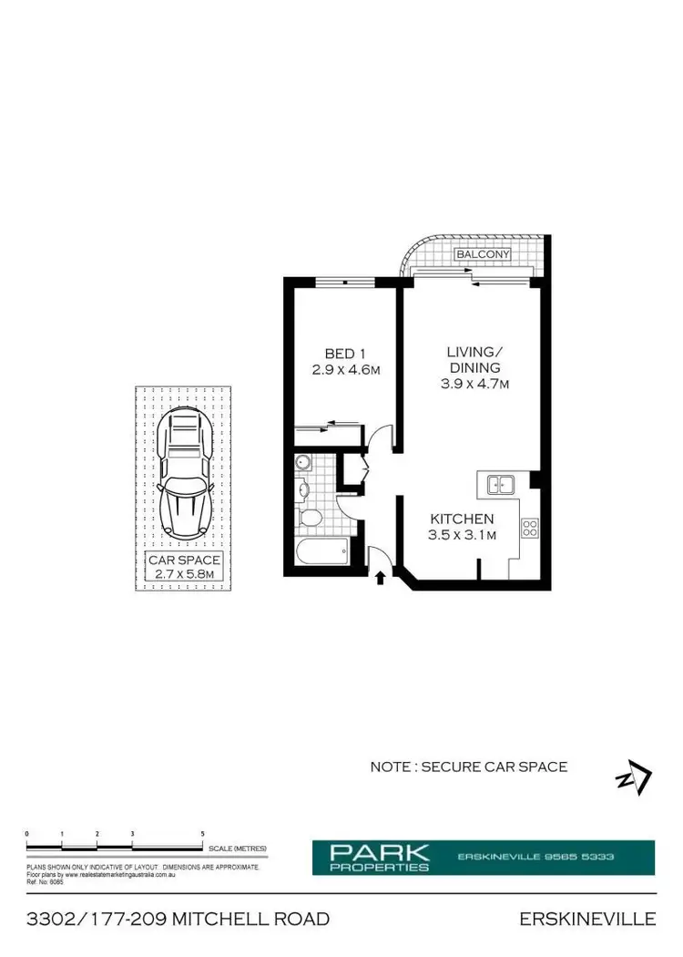 Floorplan of Homely apartment listing, 3302/177-219 Mitchell Road, Erskineville NSW 2043