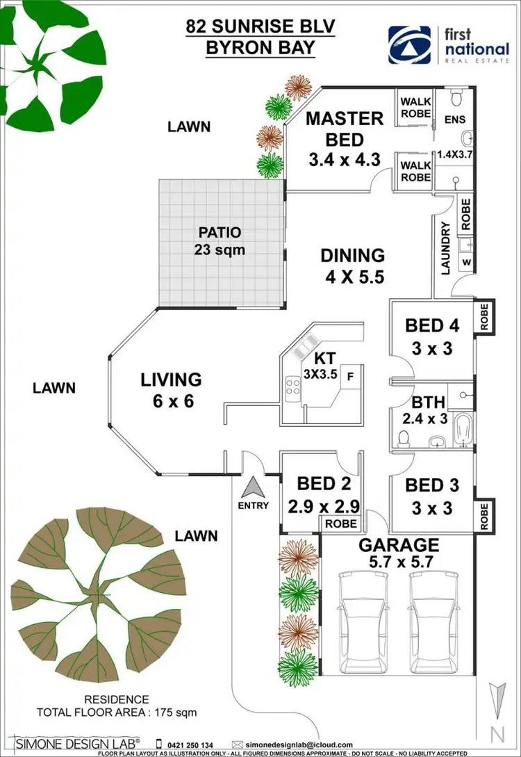 Floorplan of Homely house listing, 82 Sunrise Boulevard, Byron Bay NSW 2481