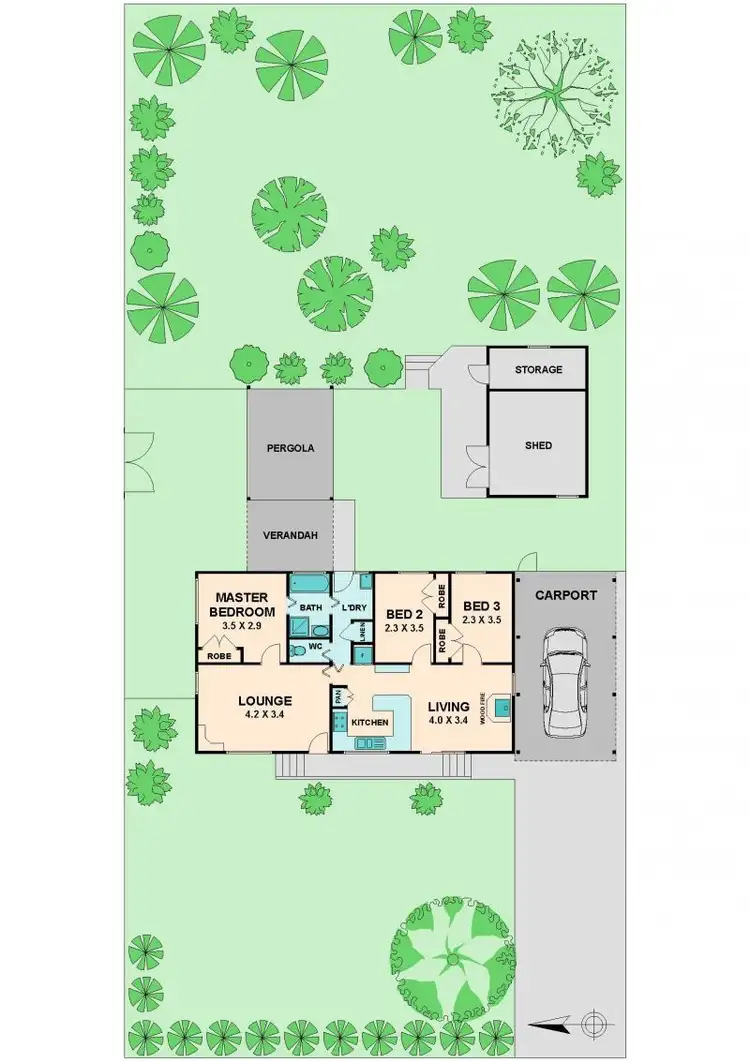 Floorplan of Homely house listing, 1 STEVEN STREET, Clonbinane VIC 3658