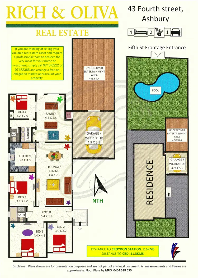 Floorplan of Homely house listing, 43 Fourth Street, Ashbury NSW 2193