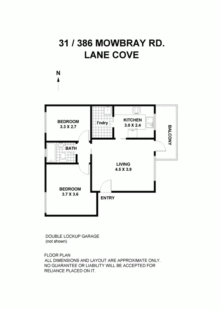 Floorplan of Homely apartment listing, 31/386 Mowbray Road, Lane Cove North NSW 2066