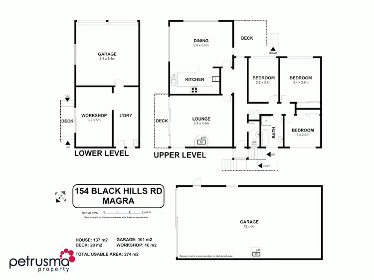 Floorplan of Homely house listing, 154 Black Hills Road, Magra TAS 7140