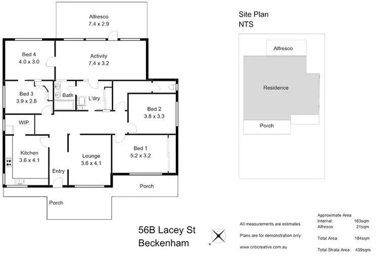 Floorplan of Homely house listing, 56 B Lacey St, Beckenham WA 6107