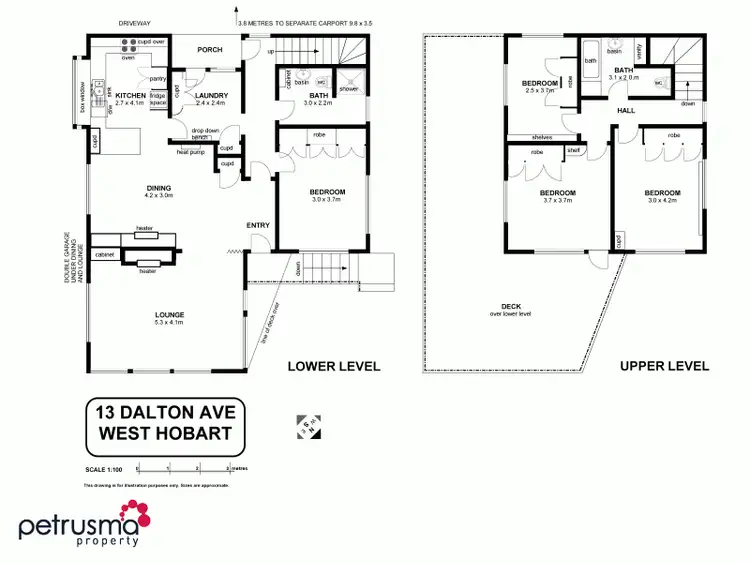 Floorplan of Homely house listing, 13 Dalton Avenue, West Hobart TAS 7000