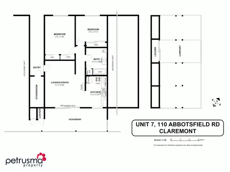 Floorplan of Homely unit listing, 7/110 Abbotsfield Road, Claremont TAS 7011