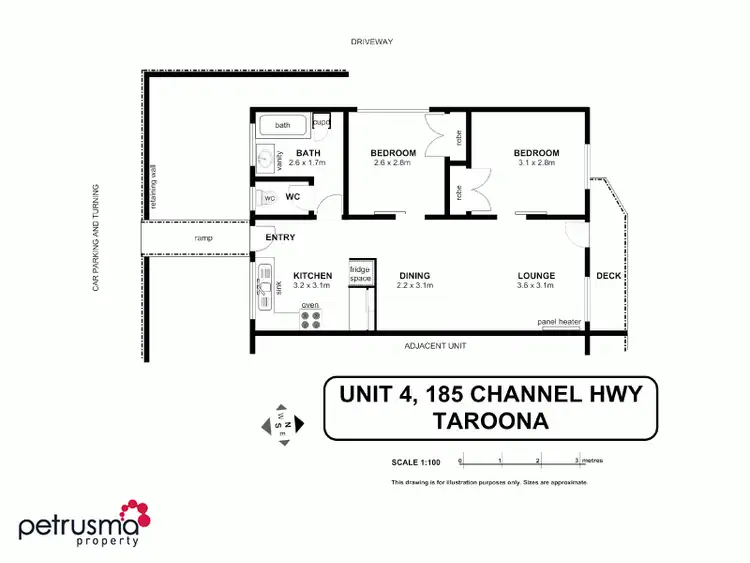 Floorplan of Homely unit listing, 4/185 Channel Highway, Taroona TAS 7053