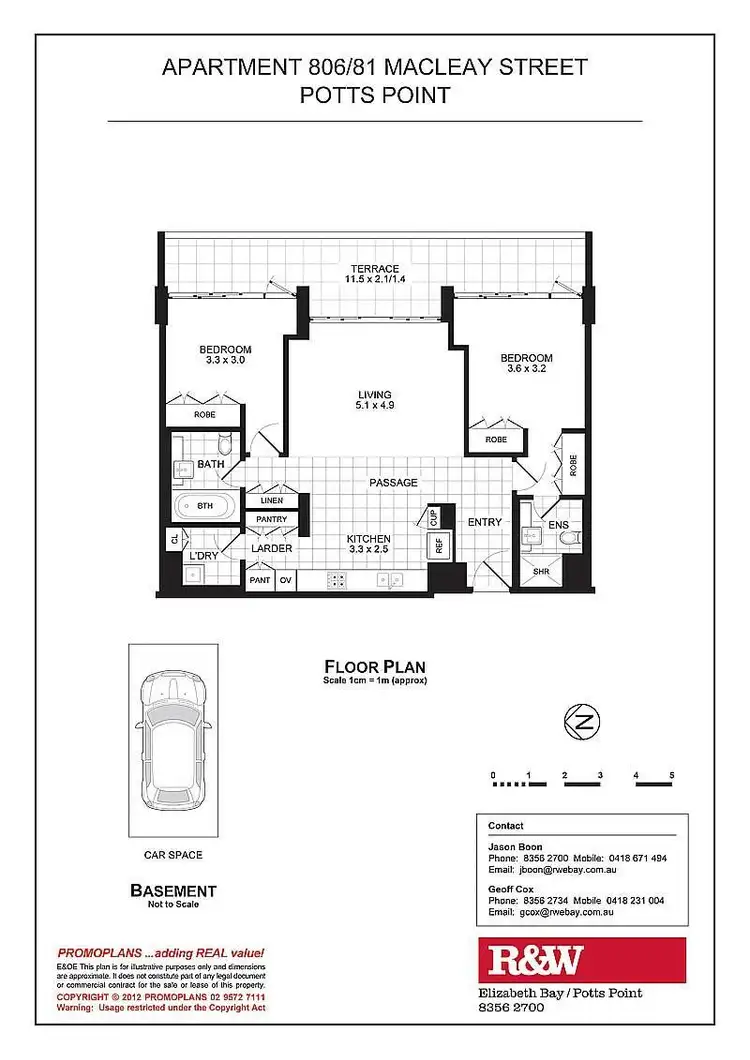 Floorplan of Homely apartment listing, 806/81 Macleay Street, Potts Point NSW 2011