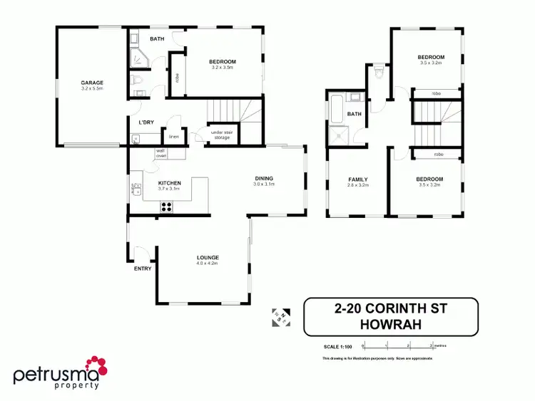 Floorplan of Homely townhouse listing, 2/20 Corinth Street, Howrah TAS 7018